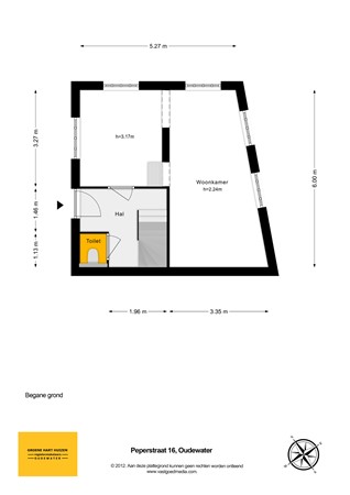 Floorplan - Peperstraat 16, 3421 AM Oudewater